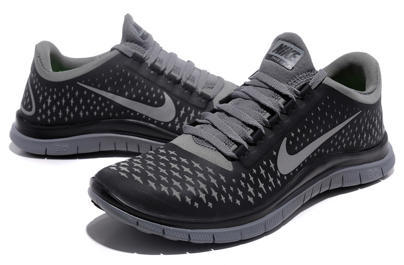 Hot Nike Free3.0 Men Shoes Gray/ Black